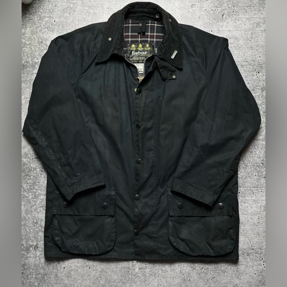 Vintage Barbour Lined Beaufort A155 Wax Jacket